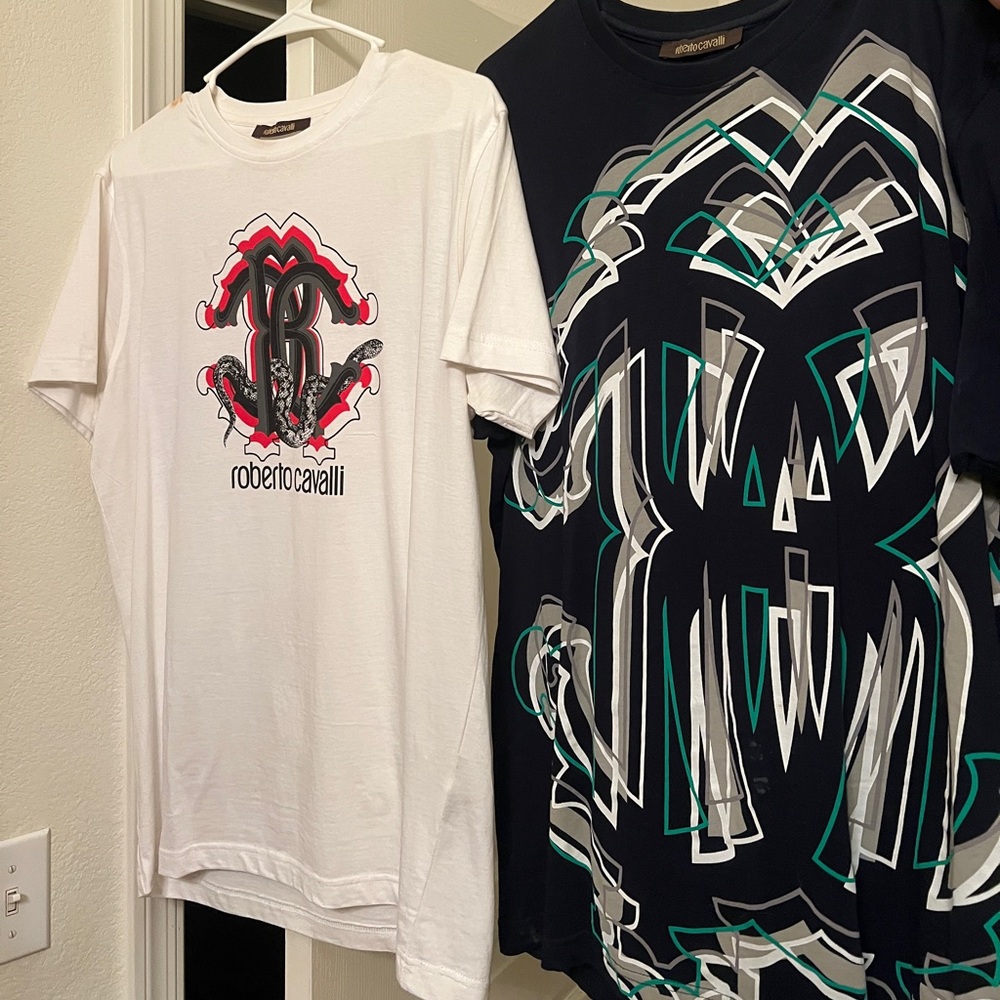 2 size M/L Roberto Cavali shirts. Both Italian slim sizing closer to medium